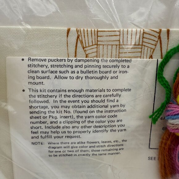 The Creative Circle Vtg Wool Embroidery Kit 519 Rock A Bye Baby Photo Frame New - Picture 8 of 10